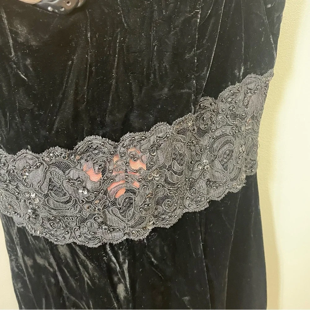 Z. CAVARICCI women’s 10 velvet sheer sleeveless whimsigoth - Picture 2 of 10